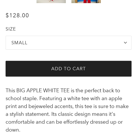 Judith March Big Apple White Tee - Picture 2 of 7